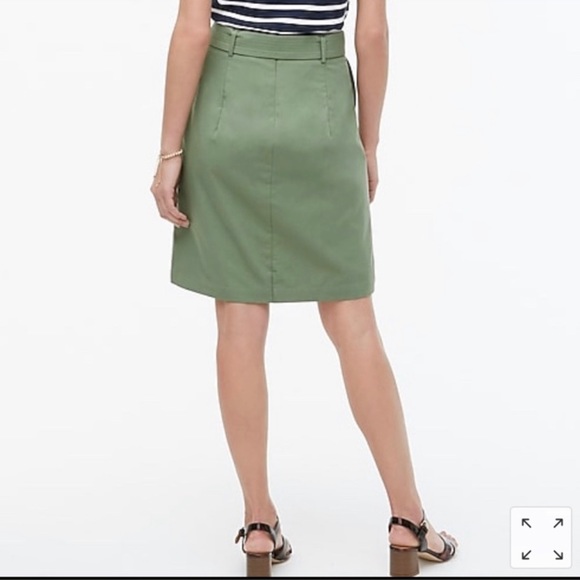 J Crew Belted A Line Twill Skirt Size 6 - Picture 3 of 11